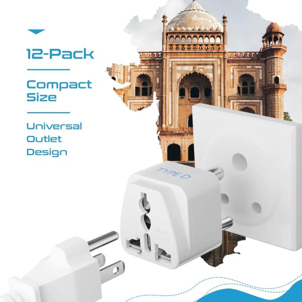 Ceptics Travel Adapter with Types A-M Plugs, Travel Plug Adapter Set Compatible with Power Sockets in All Continents, Compact World International Plug Adaptor Kit, Set of 12,GP-12PK - Image 7