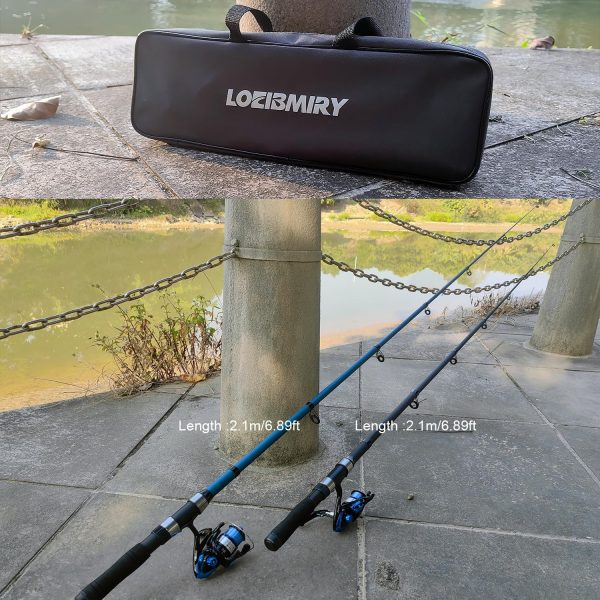Fishing Rod Reel Combos, 2 Pack 2.1m/6.89ft Telescopic Fishing Poles with Spinning Reels Fishing Lures Fishing Pliers and Travel Bag for Saltwater Freshwater Beginner Fishing Tackle Set - Image 3