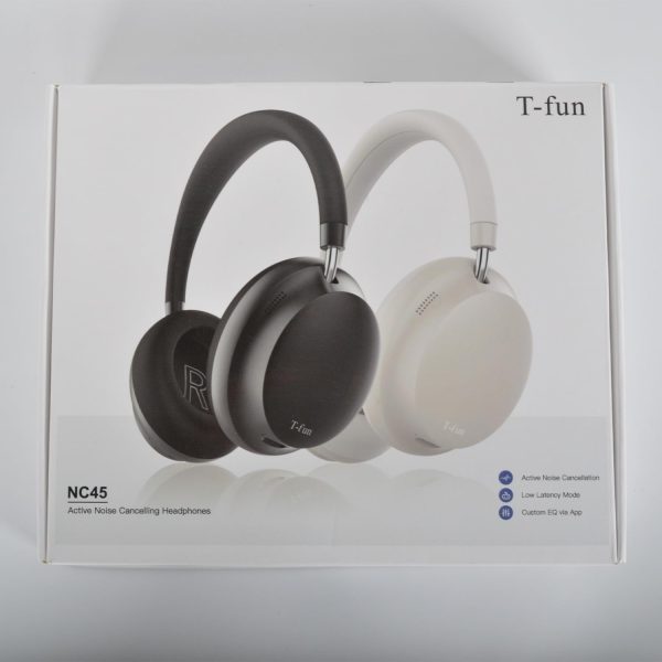 T-fun NC45 Active Noise Cancelling Headphones, Comfortable Wireless Over Ear Headset with Mic, 55H Playtime, Hi-Res Audio, Deep Bass, Low Latency, Bluetooth 5.3 ANC Headphones for Travel Home - Image 10